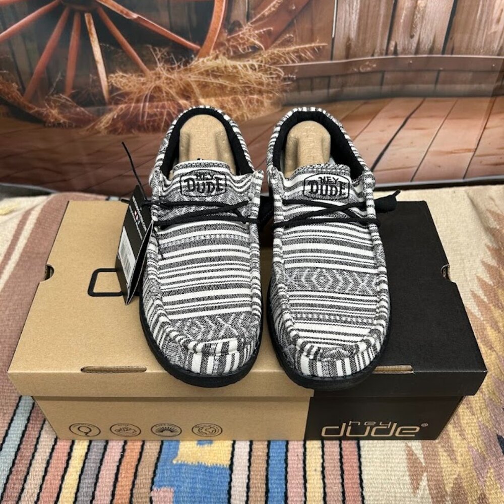 Men's Hey Dude Wally Serape Black Gravel Shoe (also has Women's and Youth sizes) - Picture 3 of 5